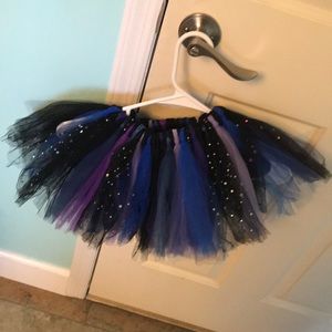Black, purple and blue baby tutu, handmade